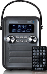 Radio op batterijen - Draagbare DAB Radio - Noodradio - PDR-051BKSI - Zwart - Lenco