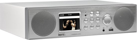 Nedis DABMAN i450 Hybride Stereo Radio DAB+ / FM / Internet /Bluetooth Wit-Zilver
