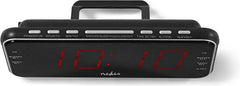 Nedis Wekkerradio - Digitale Wekker - AM / FM - Snoozefunctie - Slaaptimer - 2 Alarmen - Zwart •