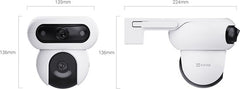 EZVIZ H90 Dual 2K+ Beveiligingscamera Buiten – 360° Pan & Tilt – Patrol Mode, Active Defense & Human Detection - Google Assistant & Alexa - IP65