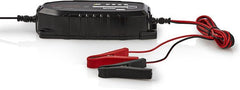 Nedis Loodzuuracculader - 6 / 12 / 12.8 V DC - 3.8 A - Druppelladen - Euro / Type-C (CEE 7/16) - Accuklemmen - Batterijtype: AGM / Gel / Loodzwavel / SLA / VRLA - Zwart