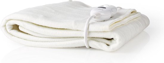 Nedis Elektrische Onderdeken – 1 Persoon Warmtedeken – 150x80 cm – 3 Warmtestanden – Wasbaar