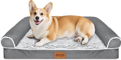 Hondenmand Orthopedisch - Hondenkussen - Hondenbed - Grijs - 91x68 cm - Nobleza