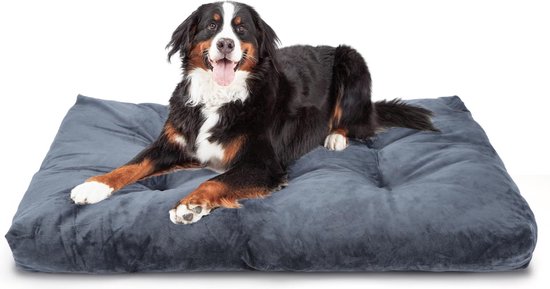 Hondenmand - Hondenkussen - Hondenbed - 122x74 cm - Donkergrijs - Nobleza