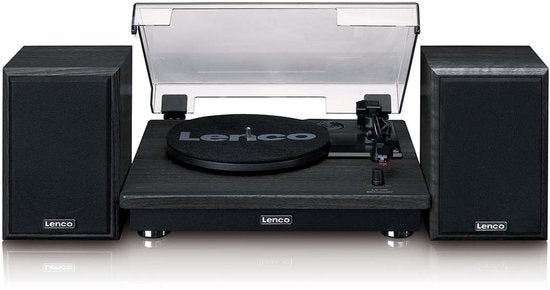 Lenco Platenspeler met Bluetooth - 2 externe Speakers - LS-100BK - Zwart