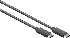 Nedis USB-Kabel - USB 3.2 Gen 2 - USB-C Male - USB-C Male - 100 W - 4K@60Hz - 20 Gbps - Vernikkeld - 2.00 m - Rond - PVC - Zwart - Label
