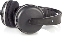 Nedis Draadloze TV-Koptelefoon – Over-Ear – RF – 100 m – 11 uur Batterij – Laadstation – Zilver •