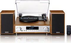 Lenco Platenspeler - Stereoset met DAB en Bluetooth - MC-160WD - Hout •
