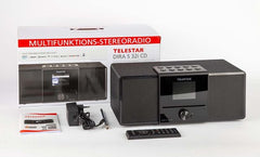 Multifunctionele Stereo Radio met CD-speler DAB+ / FM / Internet / Bluetooth Zwart - Nedis DIRA S32i CD EWF