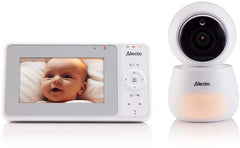 Alecto Babyfoon met Camera - DVM2043 - 4.3 inch Scherm - Op afstand bestuurbaar - Uitbreidbaar tot 4 camera's - Nachtlampje - Wit •