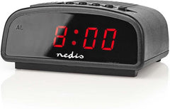 Nedis Digitale Wekker - LED - Snoozefunctie - Zwart •