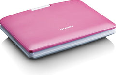Lenco DVP-920PK - Draagbare DVD-speler met hoofdtelefoon en beugel voor in de auto - Roze/Zwart