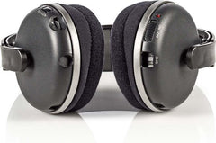 Nedis Draadloze TV-Koptelefoon – Over-Ear – RF – 100 m – 11 uur Batterij – Laadstation – Zilver •
