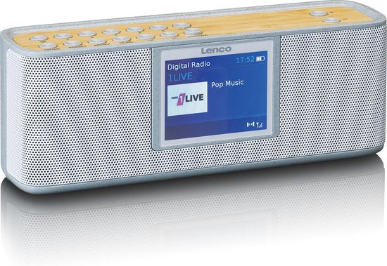 Radio op batterijen - Draagbare radio - DAB & FM - Bamboe - Lenco