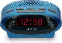 Wekkerradio - Digitale wekker - Alarmklok - Blauw - Ices - ICR-210