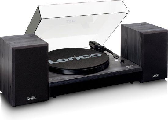 Platenspeler - Bluetooth - Met speakers - Zwart - Lenco - LS-301BK