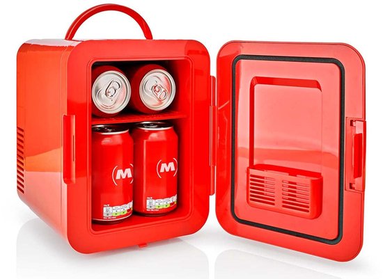 Melissa Mini Koelkast - Draagbare Koelkast - 4L - Koelen en Verwarmen - Skincare Fridge - 16580009 - Rood