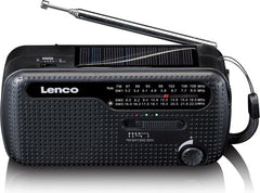 Lenco Noodradio - Draagbare opwindbare Radio - Radio op batterijen - Powerbank - Zaklamp - Noodpakket - MCR-113BK - Zwart