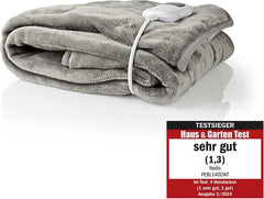Nedis Elektrische Deken - 180x130 cm - 1 Persoons Warmtedeken - 9 Warmte Standen - Wasmachinebestendig - Fleece •