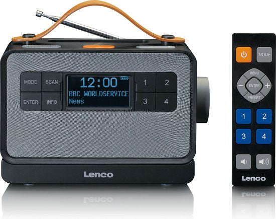 Radio op batterijen - Draagbare radio - DAB+ & FM - Zwart - Lenco - PDR-065BK