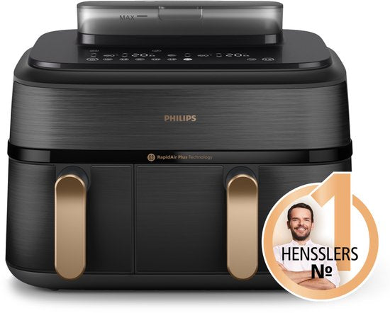 Philips 5000 series NA552/00 - Dubbele heteluchtfriteuse - 9L - 2750W - Zwart