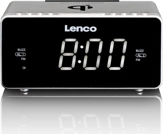 Wekkerradio - Digitale wekker - Alarmklok - Zilver - Lenco - CR-550SI