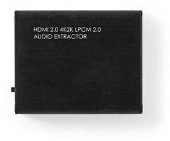 Nedis HDMI-Extractor - HDMI Input - HDMI Output / TosLink Female / 1x 3,5 mm - Maximale resolutie: 4K@60Hz - 18 Gbps - Metaal - Antraciet - Gift Box