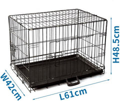 Hondenbench - Hondenren - Bench voor honden - 61x42x48 cm - Zwart - Nobleza •