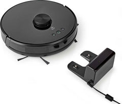 Nedis SmartLife Robotstofzuiger - Navigatiemethode: Laser navigatie - Wi-Fi - Capaciteit opvangreservoir: 0.6 l - Automatisch opladen - Maximale gebruiksduur: 2 uur - Zwart - Android / IOS •