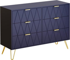 Commode - Dressoir - Ladekast - 100x34x73 cm - Marineblauw - UEV