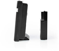 Nedis Draadloze Deurbelset - Batterij Gevoed - 3 V DC - 1x CR2032 - Volume: 80 dB - Signaalbereik: 300 m - IP44 - 36 Melodiën - 1 Ontvanger - Zwart •