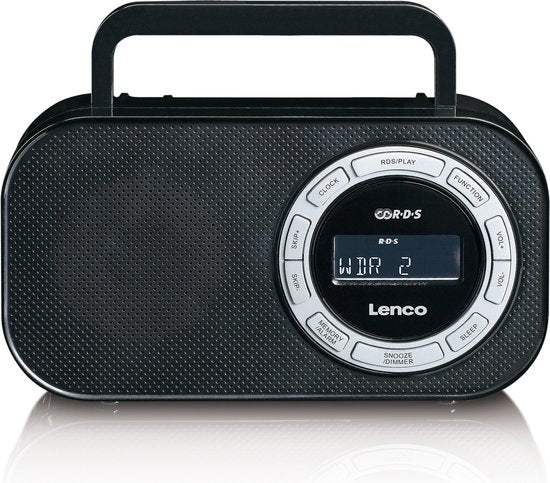 Radio op batterijen - Draagbare radio - FM - Zwart - Lenco - PR2700