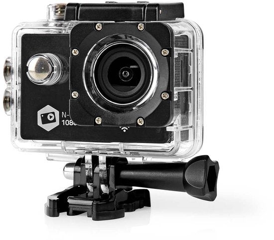 Nedis Action Camera – 1080p@30fps – 12 MP – 30M Waterdicht – WiFi – Inclusief Mounts •