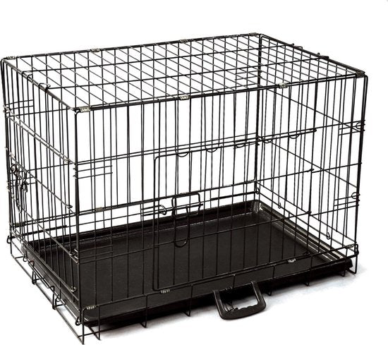 Hondenbench - Hondenren - Bench voor honden - 121x74x80 cm - Zwart - Nobleza