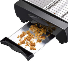 Melissa vlakke Broodrooster - Plat - 600W - Afneembare kruimellade - Toaster - 16140145 - Zwart