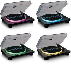 Platenspeler - Ingebouwde Speakers - Auto-stop - USB encoding - LED-verlichting- LS-50LEDBK - Zwart - Lenco