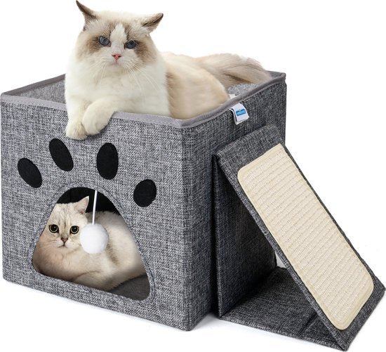 Kattenmand - Kattenbed - 48x35x29 cm - Grijs - Nobleza
