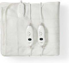 Nedis Elektrische Onderdeken - Warmtedeken - 160x140 cm - 3 Warmtestanden - Wasmachinebestendig - Polyester