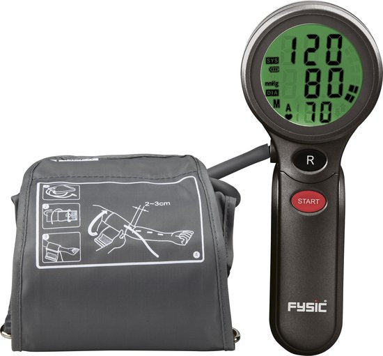 Bloeddrukmeter bovenarm - Geheugen voor 90 metingen - Zwart /Grijs - FB-180 - Fysic
