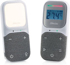 Alecto Babyfoon - Full Eco DECT Audio Babyfoon - Nachtlampje en Slaapliedjes - DBX140 - Wit Grijs
