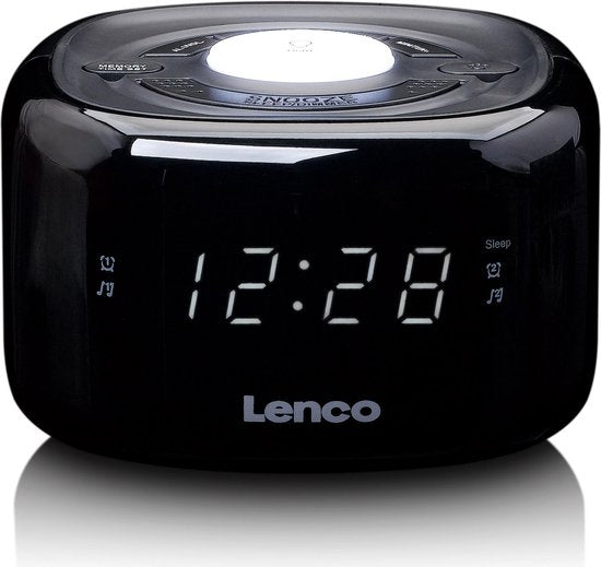Wekkerradio - Digitale wekker - Alarmklok - Zwart - Lenco - CR-12BK •
