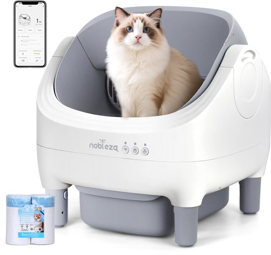 Automatische Kattenbak - Zelfreinigende Kattenbak - Incl. App - Nobleza •