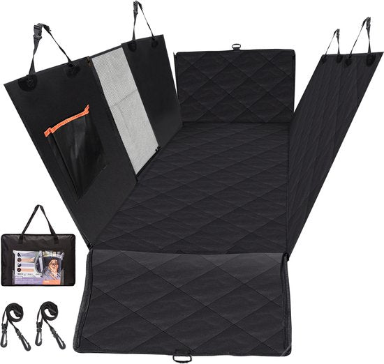 Hondendeken auto achterbank - hondenmat - 147x137 cm - Zwart - Nobleza •