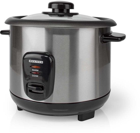 Melissa 16280023 - Rijstkoker - 1.0 l - 400 W - Antiaanbaklaag - Uitneembare binnenpan - Stoommandje - Warmhoudfunctie - Automatische uitschakeling