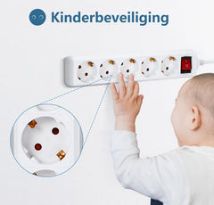 Stekkerdoos - Verlengsnoer - Verlengkabel - 5M - Wit - Aigostar