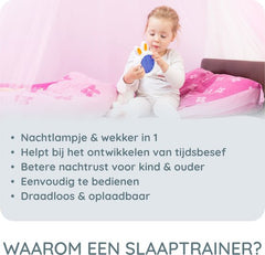 Slaaptrainer - Nachtlampje - Kinderwekker - Pastel Beige - Alecto BC100BUNNY