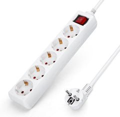Stekkerdoos - Verlengsnoer - Verlengkabel - 5M - Wit - Aigostar