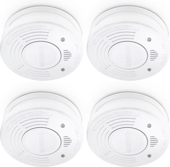 Alecto Rookmelder SD1010 4X - Brandmelder met batterij voor 10 jaar - 4 stuks