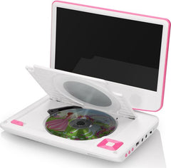 Lenco DVP-920PK - Draagbare DVD-speler met hoofdtelefoon en beugel voor in de auto - Roze/Zwart