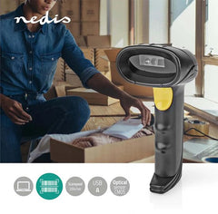Nedis Barcode Scanner – 1D & 2D (QR) – CMOS – USB – Bedraad – Zwart